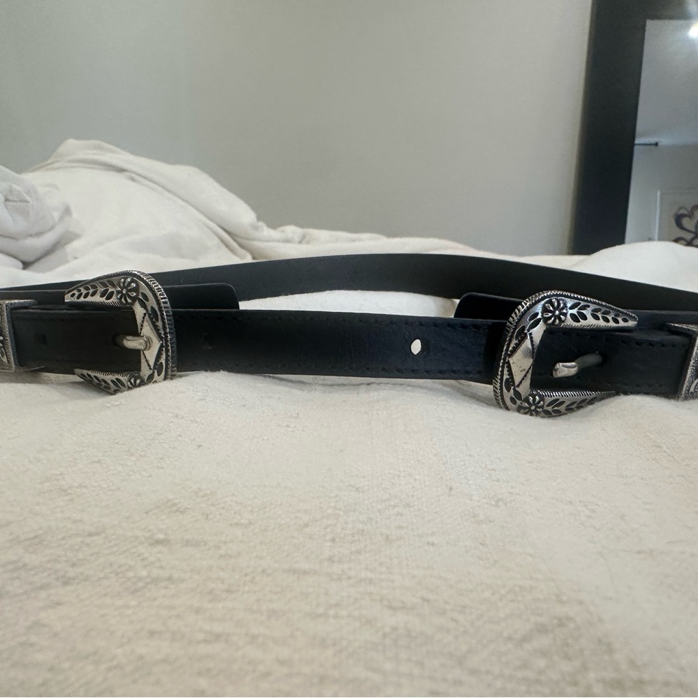 The Kooples Western Style Double Buckle Belt
